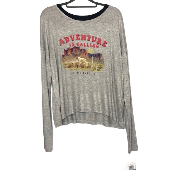 Adventure is Calling Long Sleeve Graphic T Shirt Size XL - Picture 6 of 6